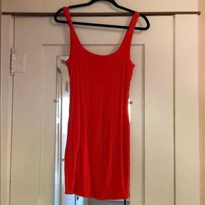 Coral/Orange mini Naked Wardrobe body-con dress